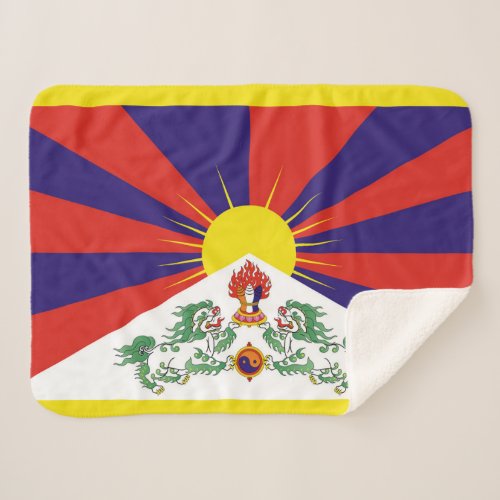 Free Tibet flag Sherpa Blanket