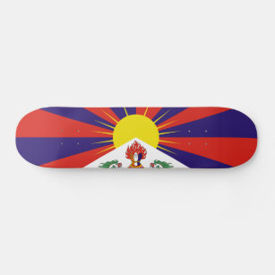 Free Tibet flag Skateboard