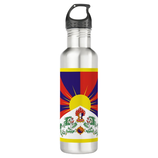 Free Tibet flag Stainless Steel Water Bottle (Front)