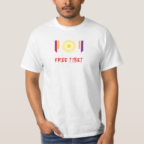 FREE TIBET FLAG T_SHIRT