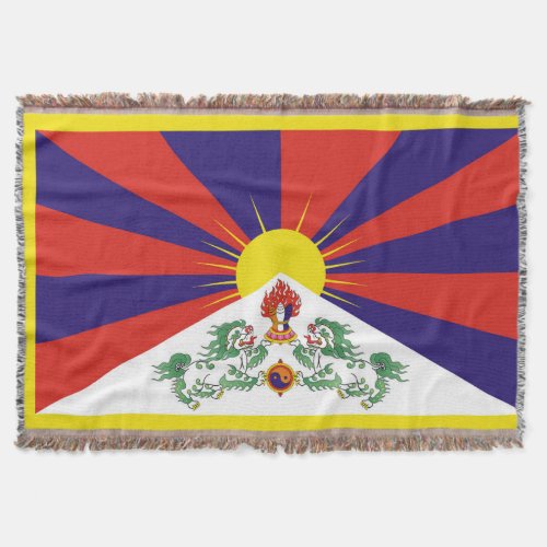 Free Tibet flag Throw Blanket