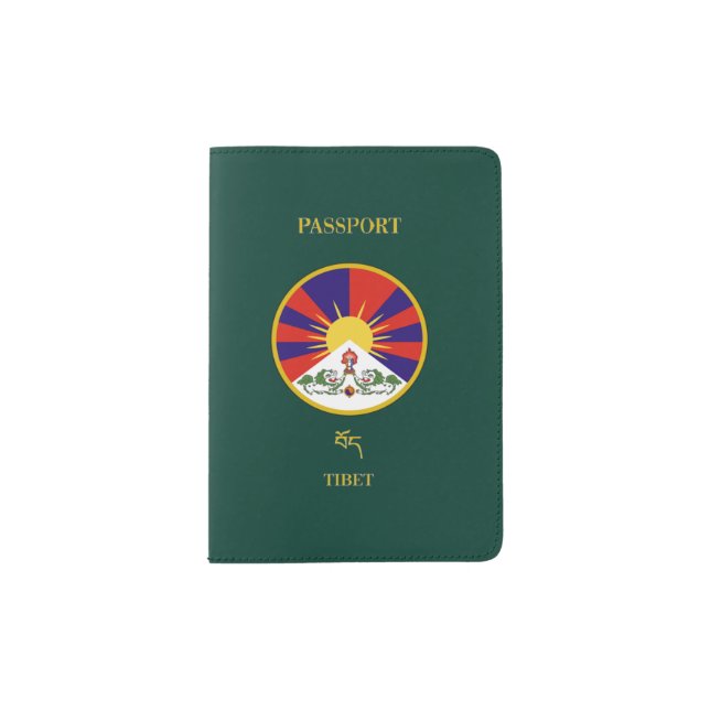 Free Tibet Flag - Tibetan Buddhism Buddhist   Passport Holder (Front)