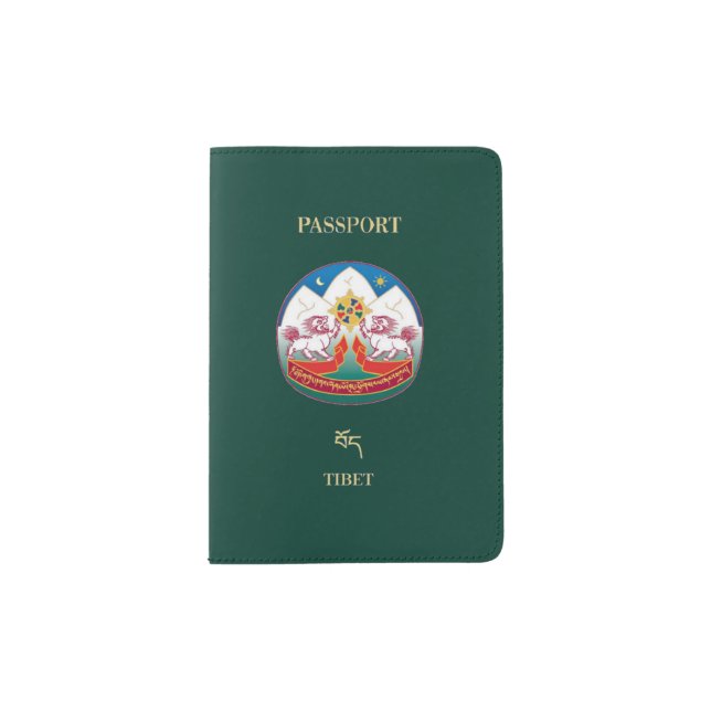 Free Tibet Flag - Tibetan Buddhism Buddhist   Passport Holder (Front)