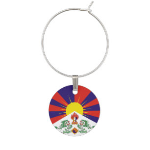 Free Tibet flag Wine Charm