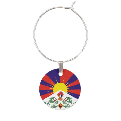 Free Tibet flag Wine Charm