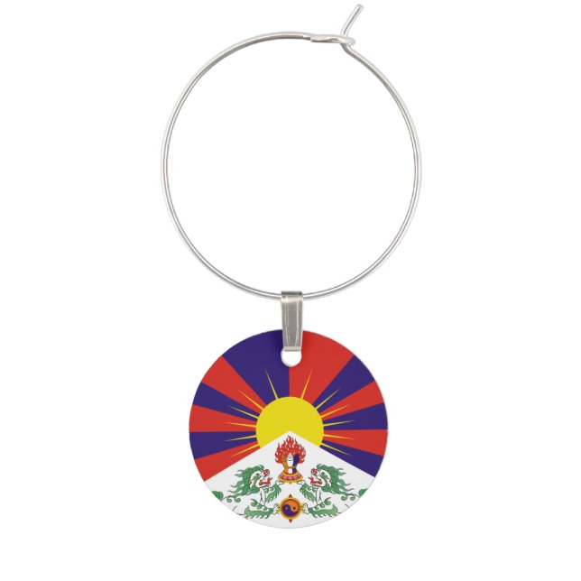 Free Tibet flag Wine Charm (Front)