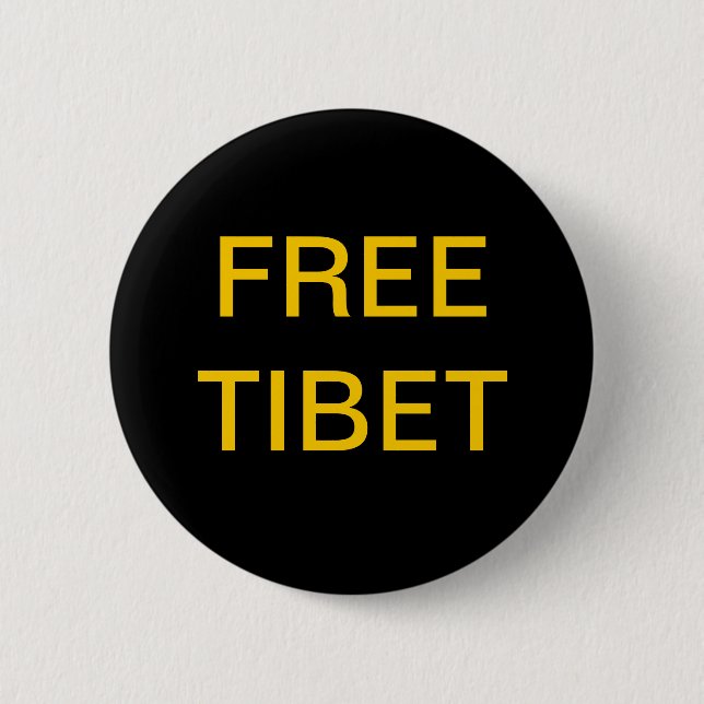 FREE TIBET PINBACK BUTTON (Front)