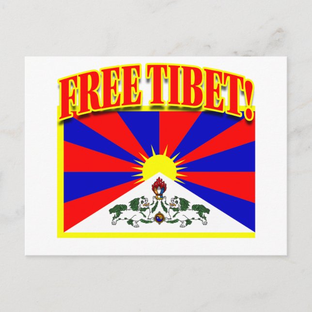 FREE TIBET POSTCARD (Front)