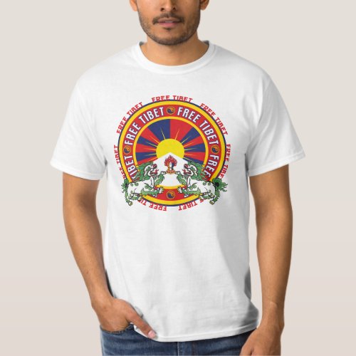 Free Tibet Round Logo T_Shirt