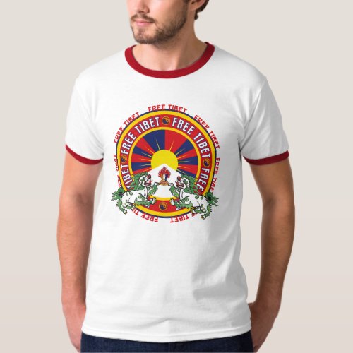 Free Tibet Round Logo T_Shirt