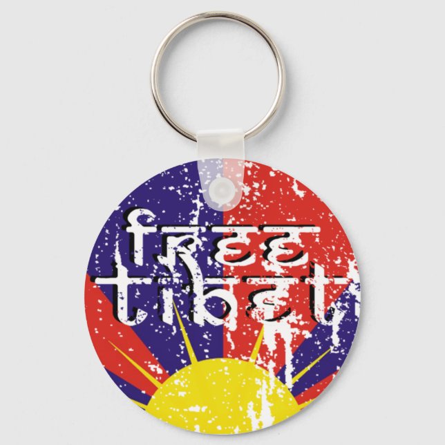 Free Tibet Stickers Keychain (Front)