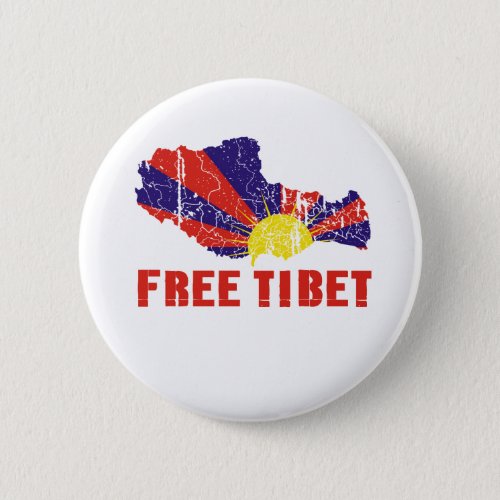 FREE TIBET  TIBETAN FREEDOM PINBACK BUTTON