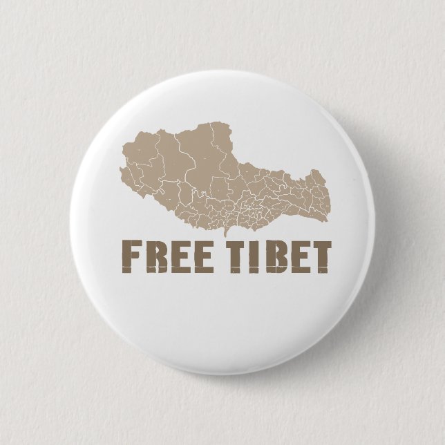 FREE TIBET / TIBETAN FREEDOM PINBACK BUTTON (Front)