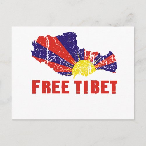 FREE TIBET  TIBETAN FREEDOM POSTCARD