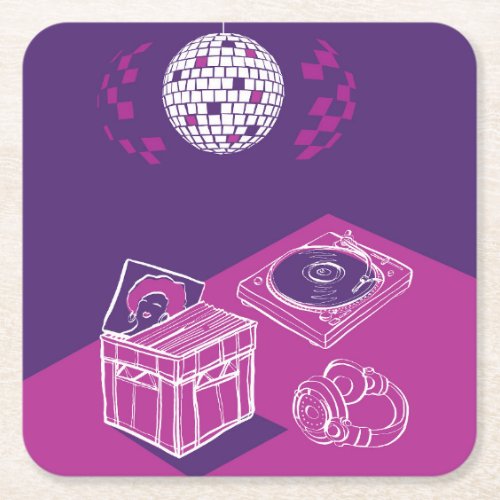 Free Time Clubbing Paper Coaster