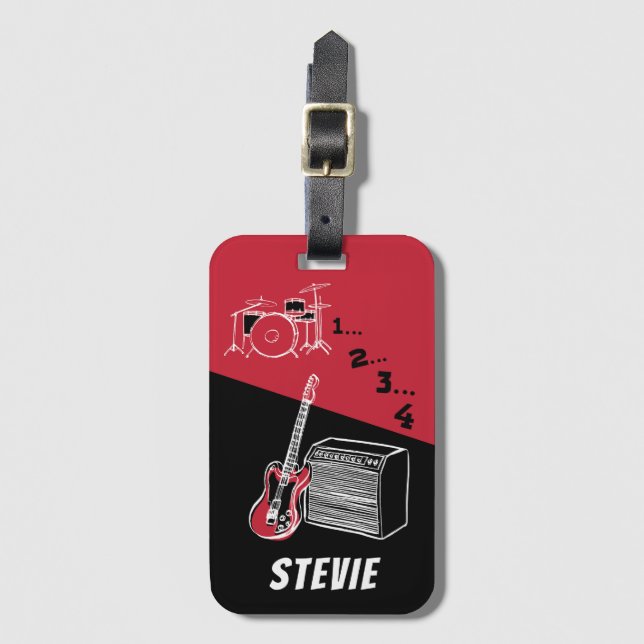 Free Time Rock Luggage Tag (Front Vertical)