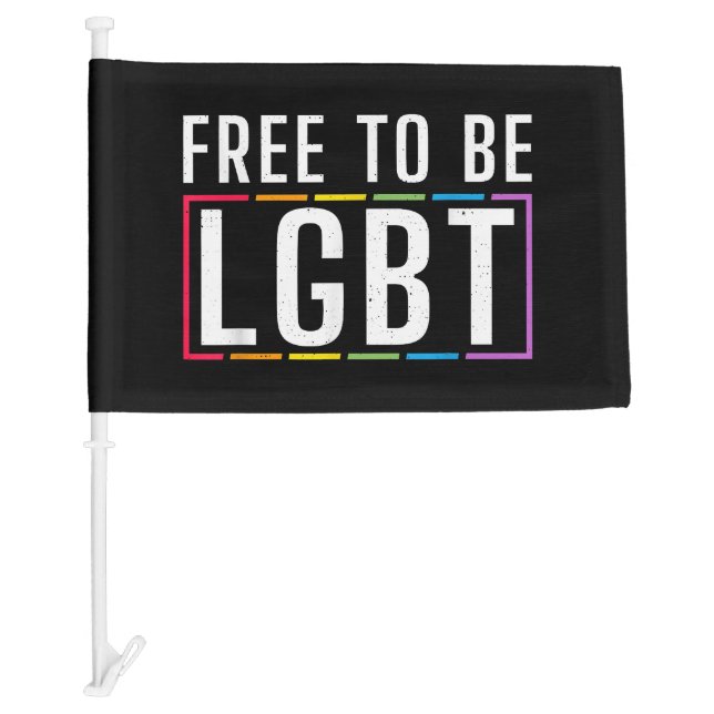 Free to be LGBT Bisexual Lesbian Gay Pride Car Flag (Front)