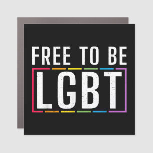 Free to be LGBT Bisexual Lesbian Gay Pride Car Magnet