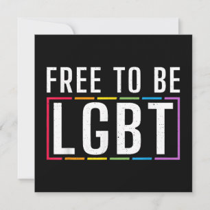 Free to be LGBT Bisexual Lesbian Gay Pride Invitation