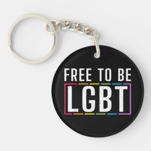 Free to be LGBT Bisexual Lesbian Gay Pride Keychain