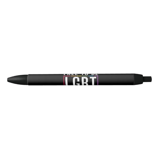 Free to be LGBT Bisexual Lesbian Gay Pride Pen (Front)