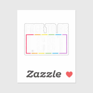 Free to be LGBT Bisexual Lesbian Gay Pride Sticker