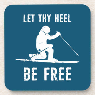Free to Telemark Ski Beverage Coaster