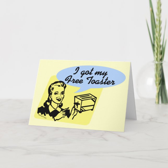 Free Toaster greeting cards (Front)