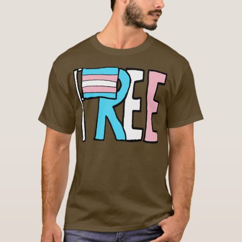 Free Trans Rights Flag T_Shirt