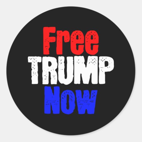 Free Trump Now Classic Round Sticker