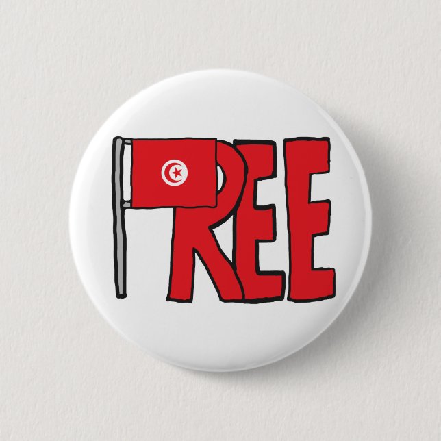 Free Tunisia Button (Front)