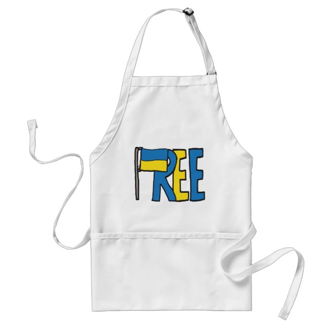 Free Ukraine Adult Apron (Front)
