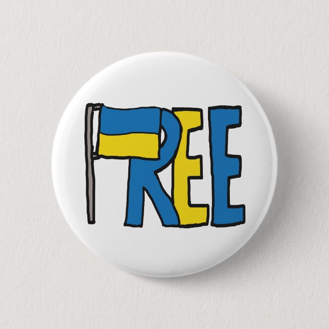 Free Ukraine Button (Front)