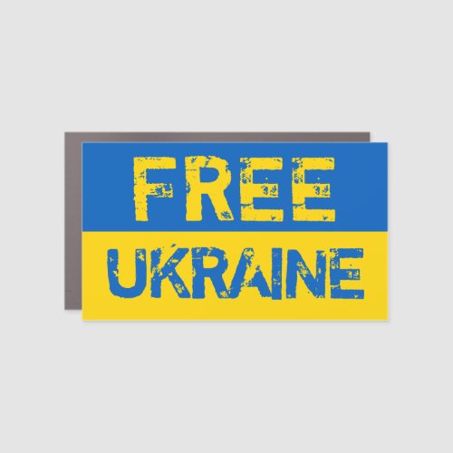 Free Ukraine Car Magnet