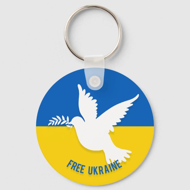 Free Ukraine Keychain (Front)