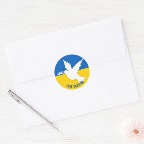 Free Ukraine Round Sticker