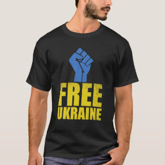 Free Ukraine Stand With Ukraine Ukrainian Flag, Su T-Shirt