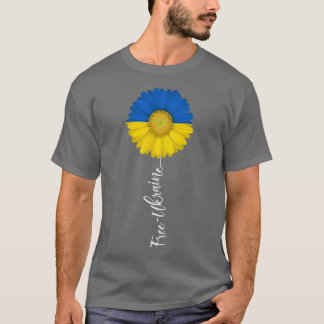Free Ukraine Sun Flower Support Ukraine I Stand Wi T-Shirt