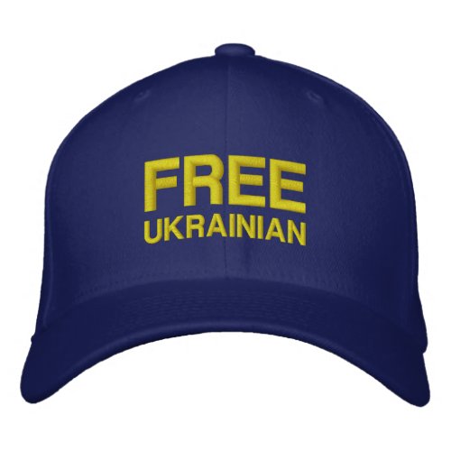  FREE UKRAINIAN  EMBROIDERED BASEBALL CAP