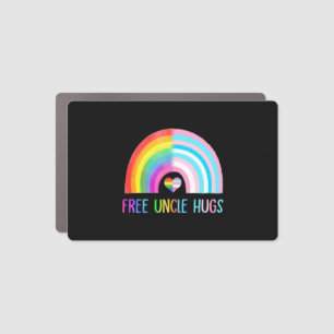 Free Uncle Hugs Gay Pride Lgbtq Lgbt Rainbow Car Magnet