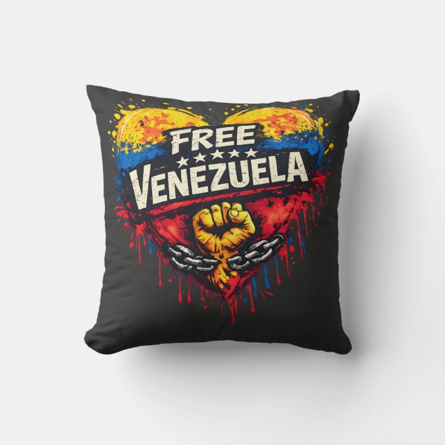 Free Venezuela Throw Pillow (Front)