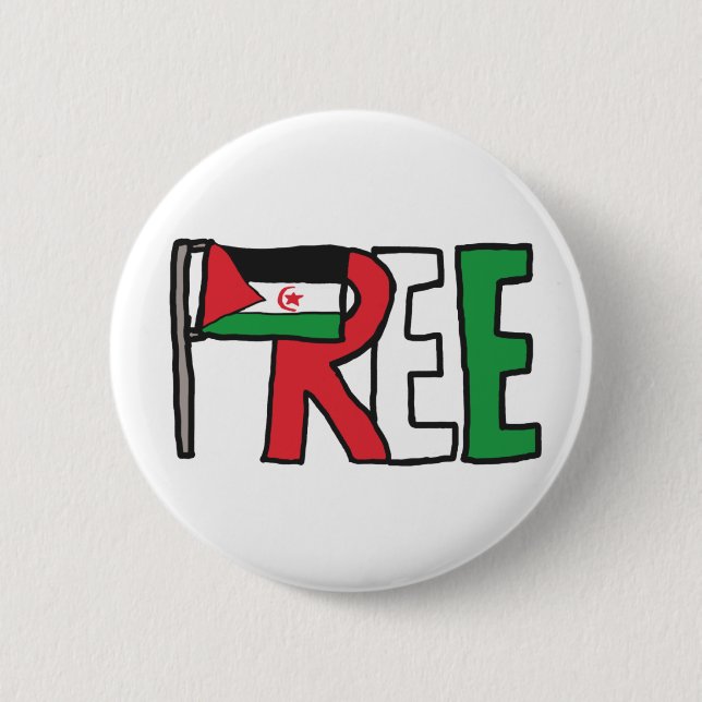 Free Western Sahara Button (Front)