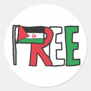 Free Western Sahara Classic Round Sticker
