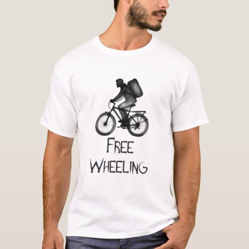 free wheeling cyclist T_Shirt