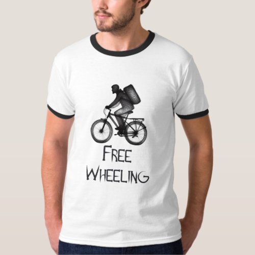 free wheeling cyclist T_Shirt