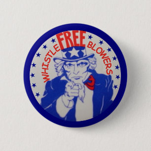 Free whistleblowers pinback button
