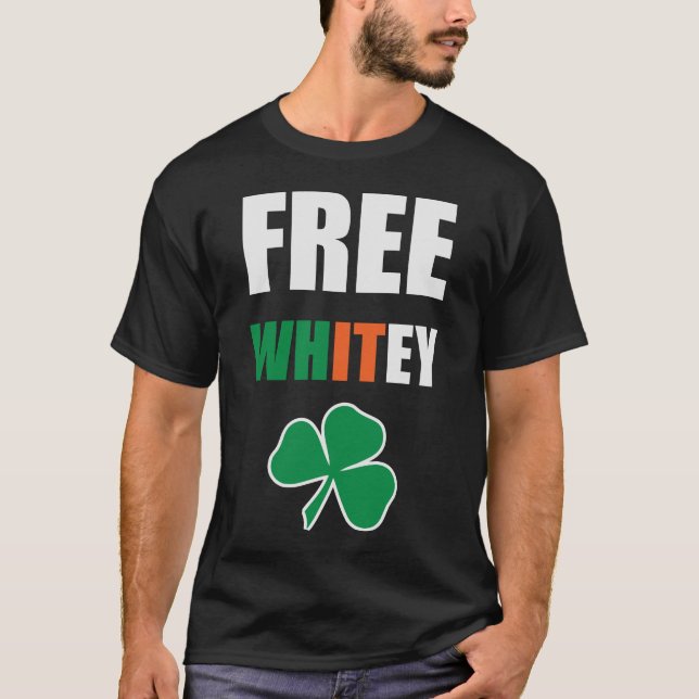 Free Whitey Bulger Shamrock T-Shirt (Front)