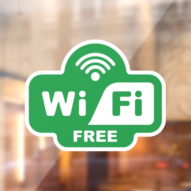 Free Wi-Fi Window Cling (Sheet 2)