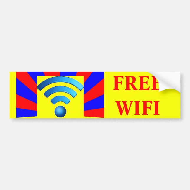 Free Wifi Bumper Sticker (Front)