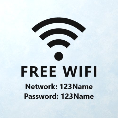 Free Wifi Custom Removable Business Wall Decal
